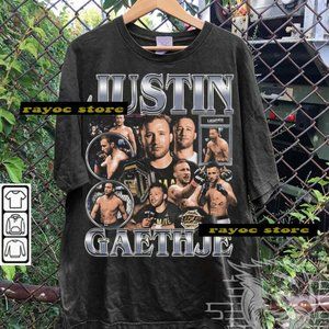 Vintage Bootleg Style Justin Gaethje Shirt, Justin Gaethje Boxing T-shirt, 90s G